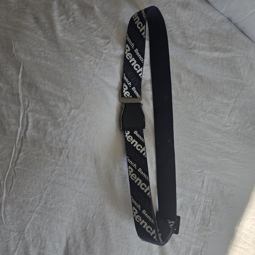 Bench Black and White Logo Belt for Men